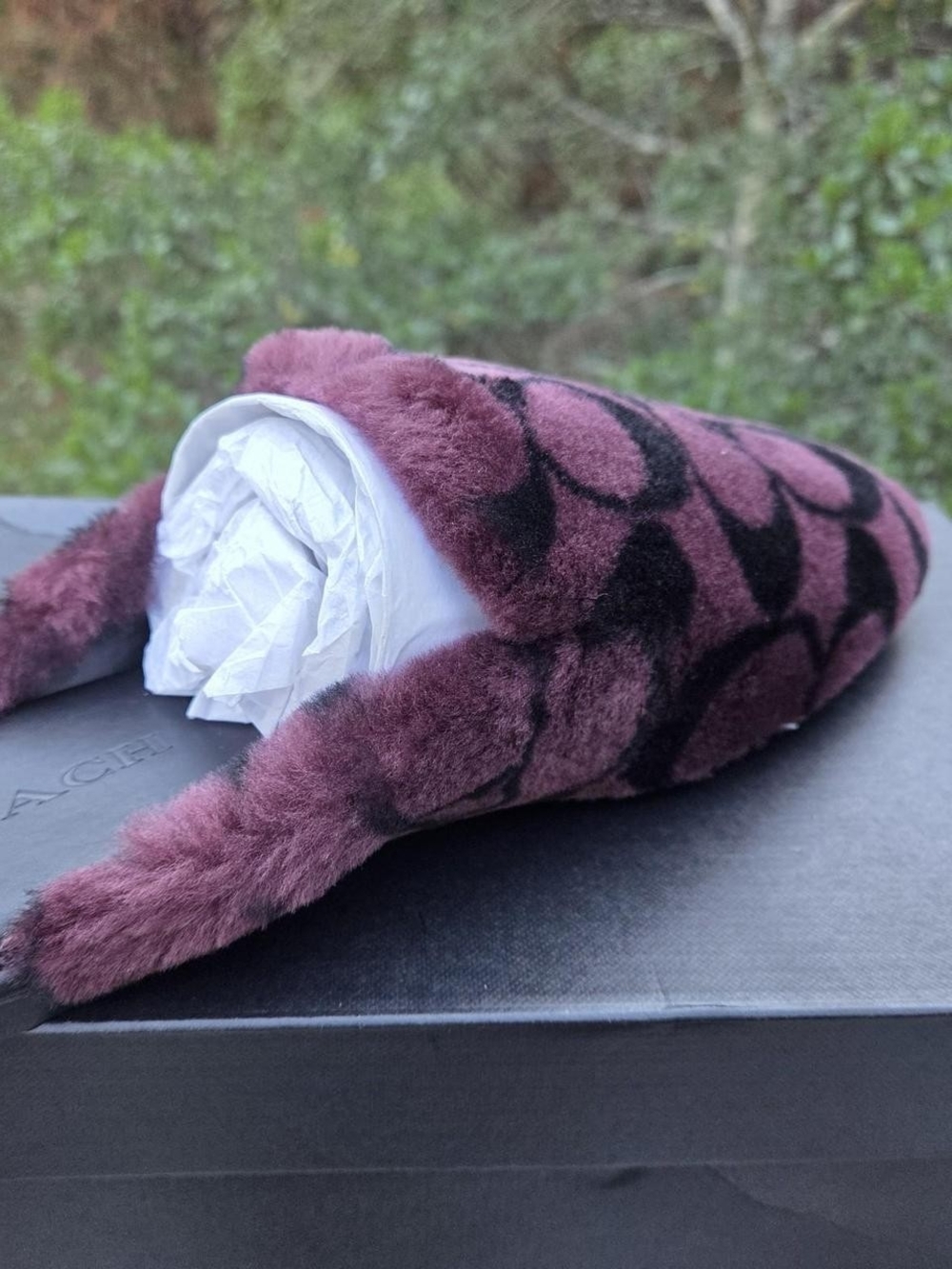 New Coach Plush Slip-Ons - Merlot - Picture 5 of 5